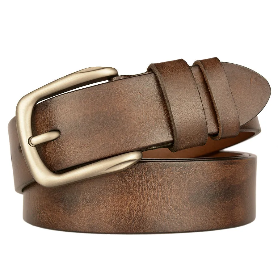 Premium Full Grain Leather Bulcke Belt Dress Belt For Men 1.5'' Wide | TCZK01