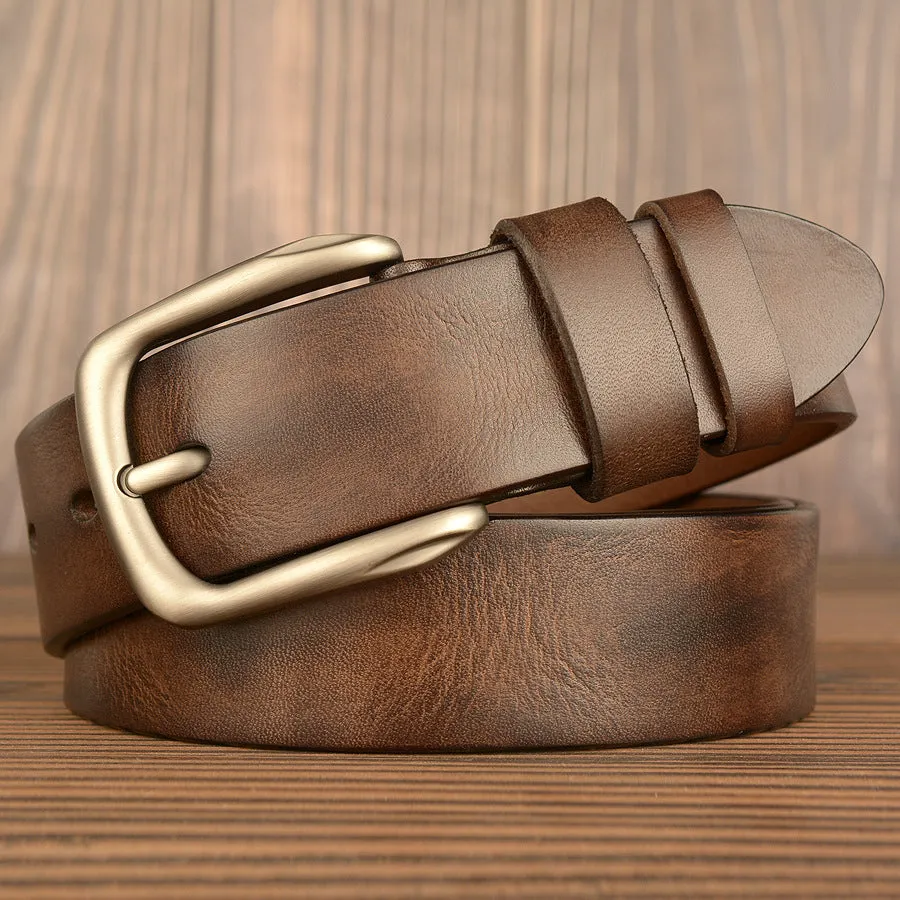 Premium Full Grain Leather Bulcke Belt Dress Belt For Men 1.5'' Wide | TCZK01