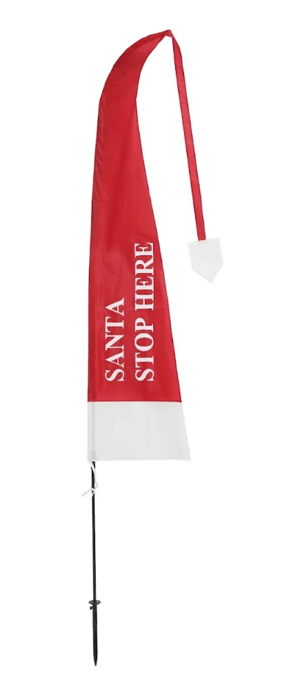 Printed Santa Hat Flag 2 Asst (3.75m)