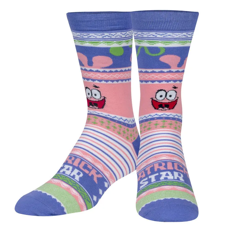 "Patrick Ugly Sweater" Cotton Crew Socks by ODD Sox