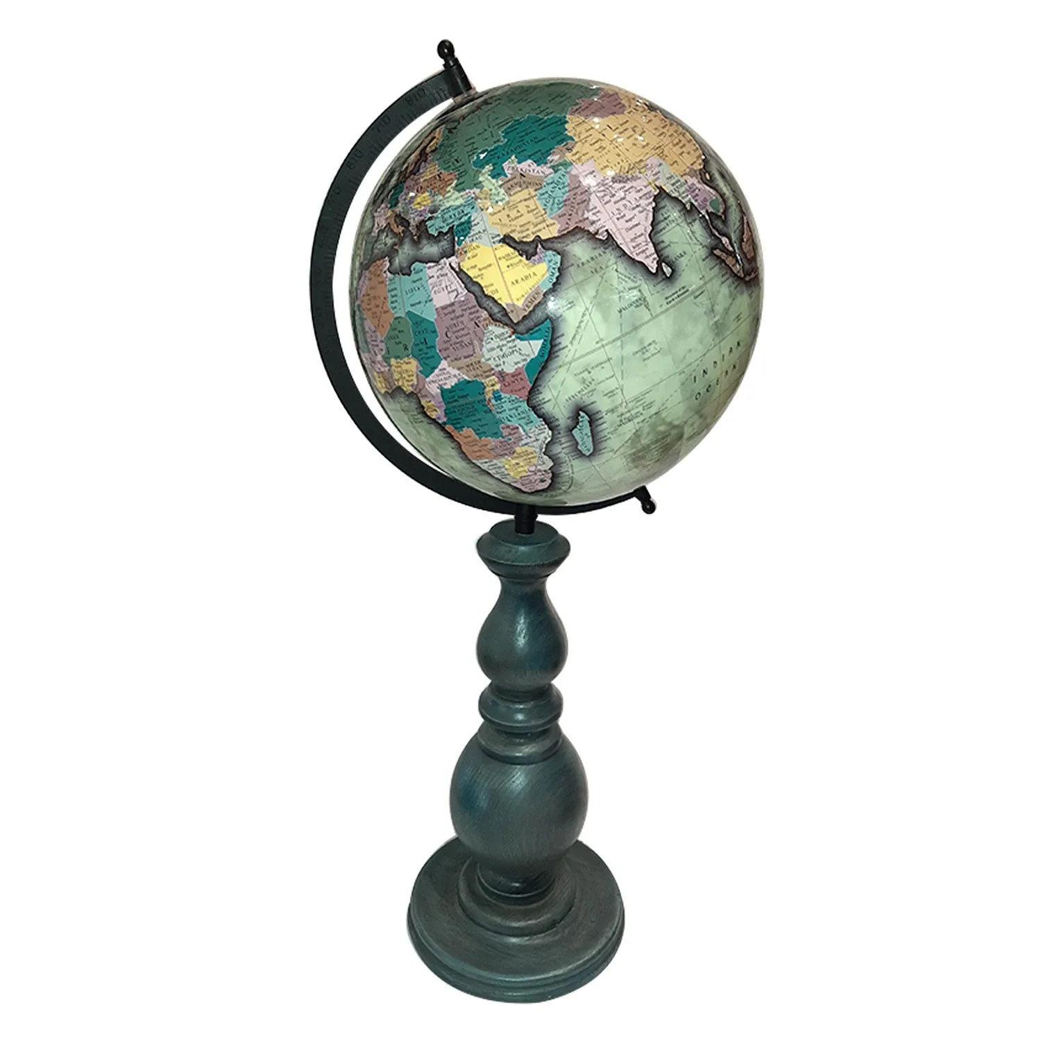 Rotating Globe on Wooden Stand