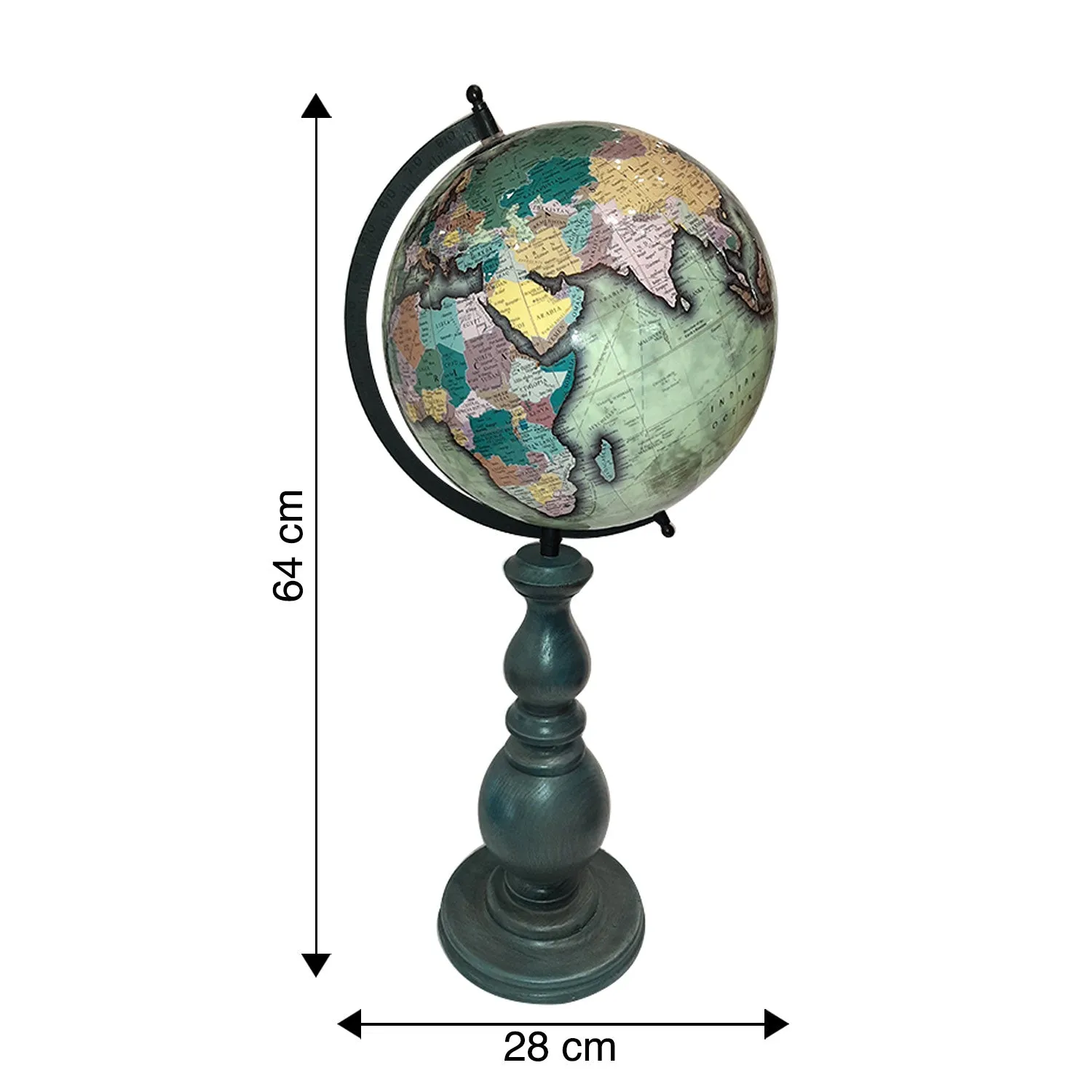 Rotating Globe on Wooden Stand