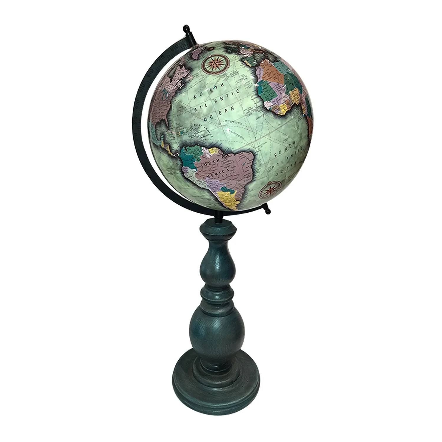 Rotating Globe on Wooden Stand