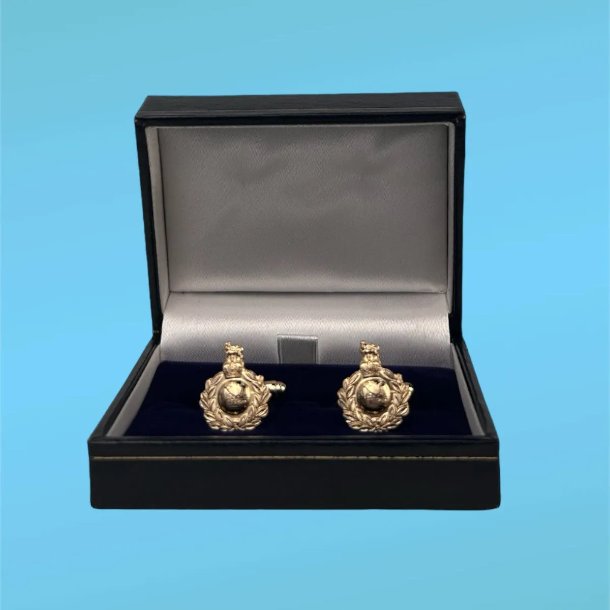 Royal Marine Globe and Laurel Cufflinks - Gold