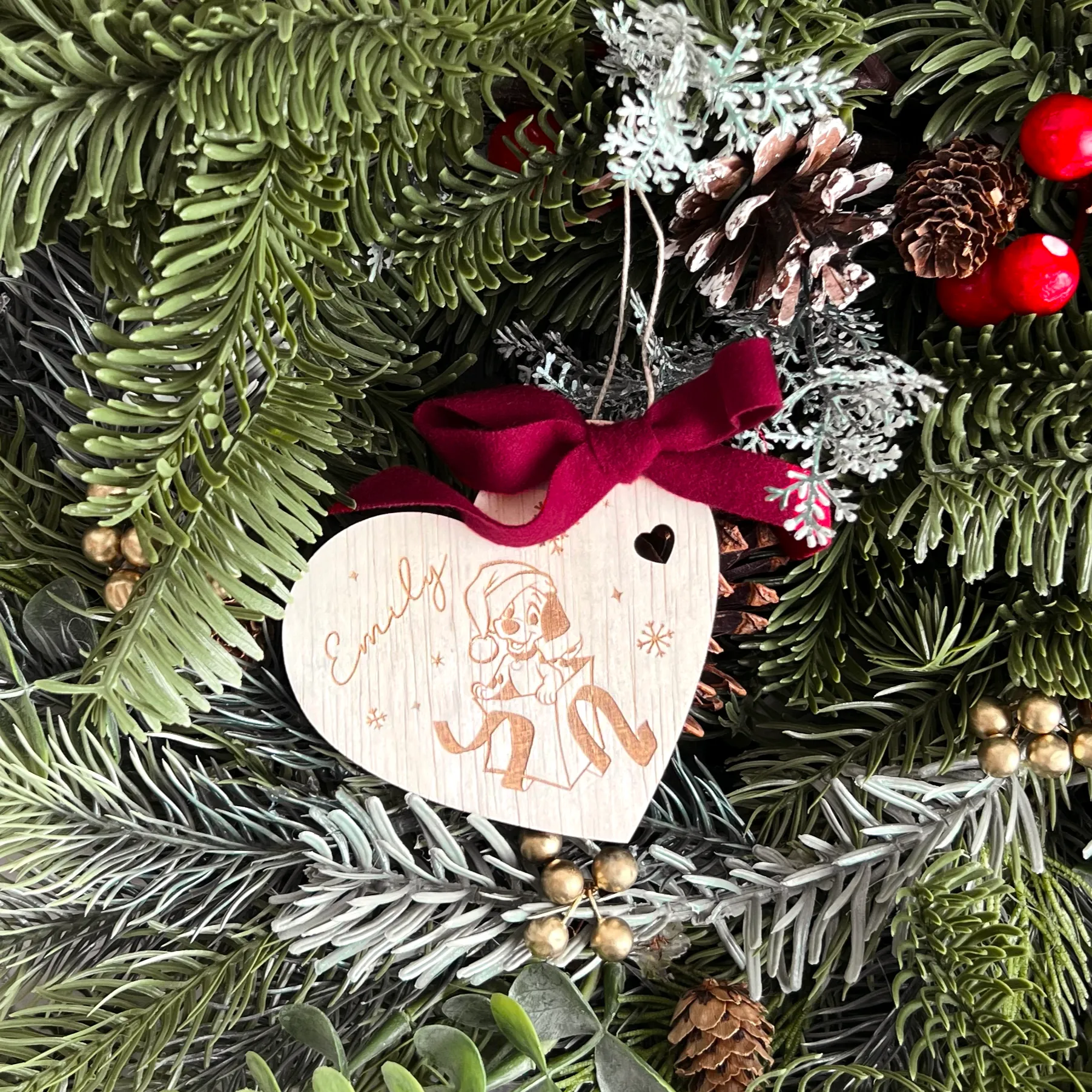 Rustic Woodland Disney Animals Ornament