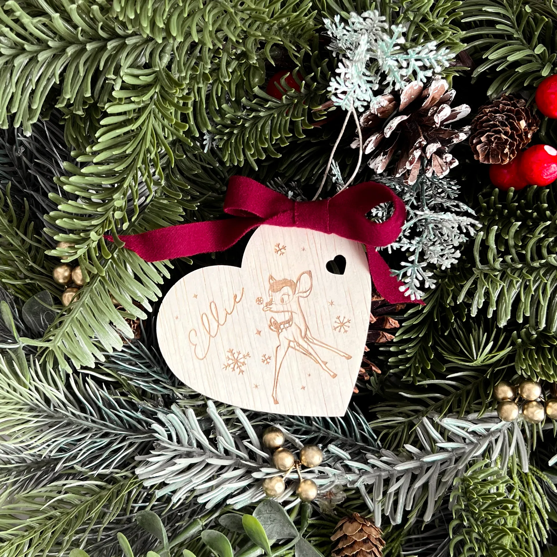 Rustic Woodland Disney Animals Ornament