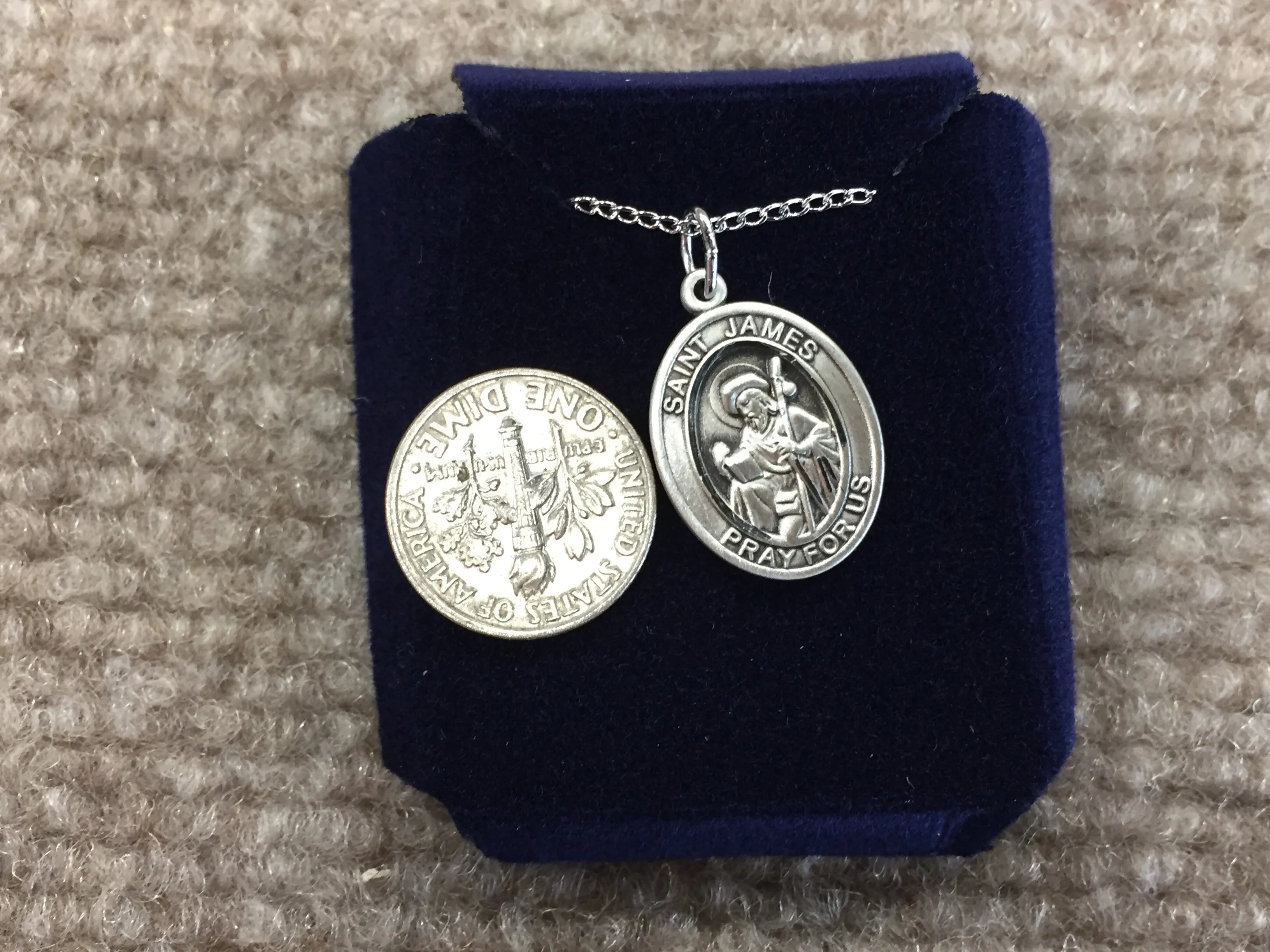 Saint James The Greater Silver Pendant With Chain Religious