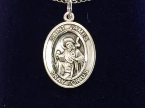 Saint James The Greater Silver Pendant With Chain Religious