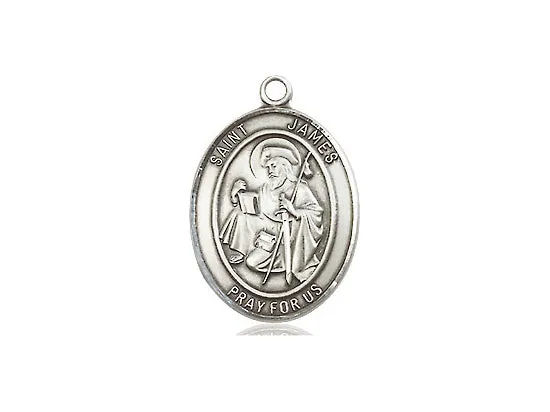 Saint James The Greater Silver Pendant With Chain Religious