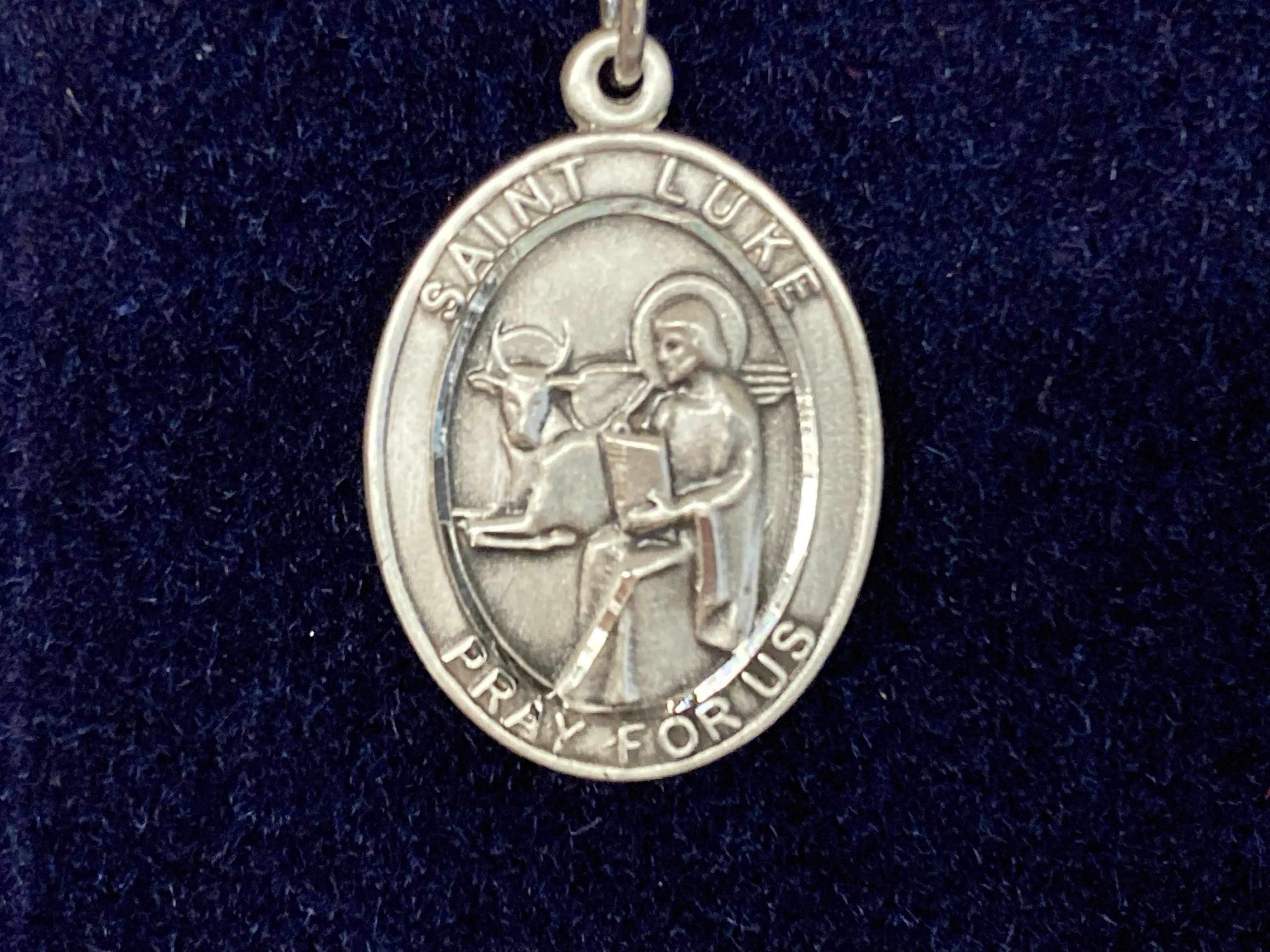 Saint Luke The Apostle Silver Pendant With Chain