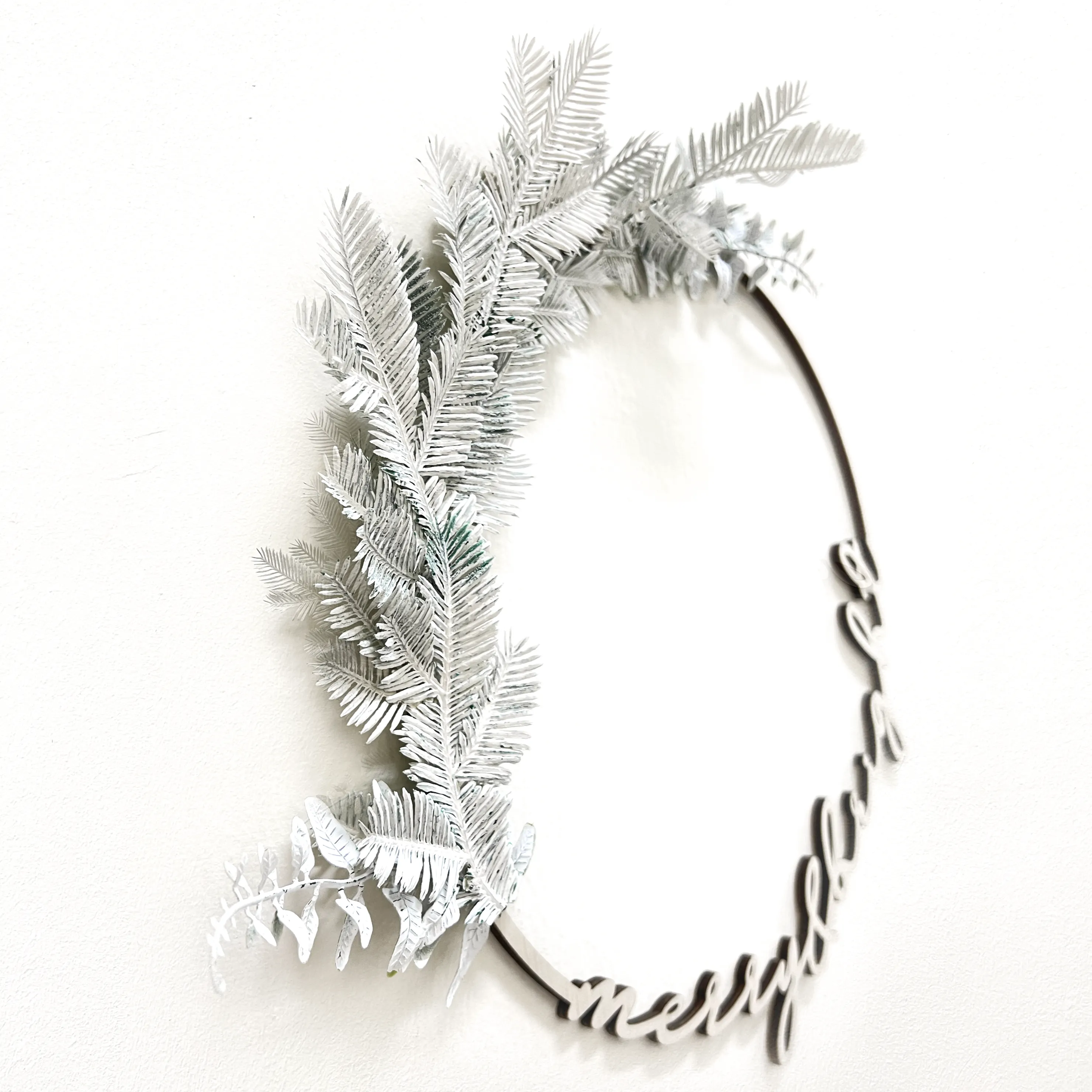 Scandi Foliage Christmas Plaque