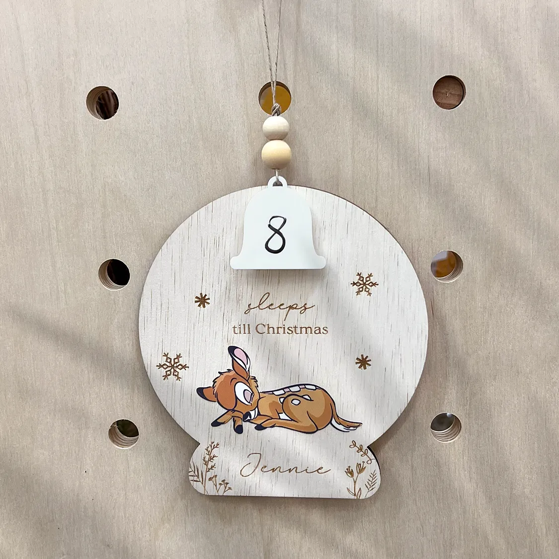 Sleeps Till Christmas Bambi Hanger