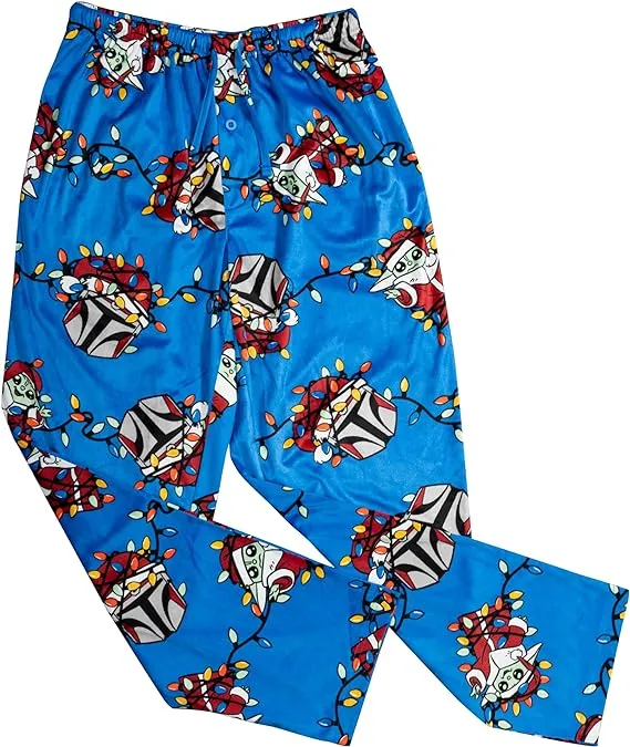 Tangled Christmas Lights Blue Lounge Pants