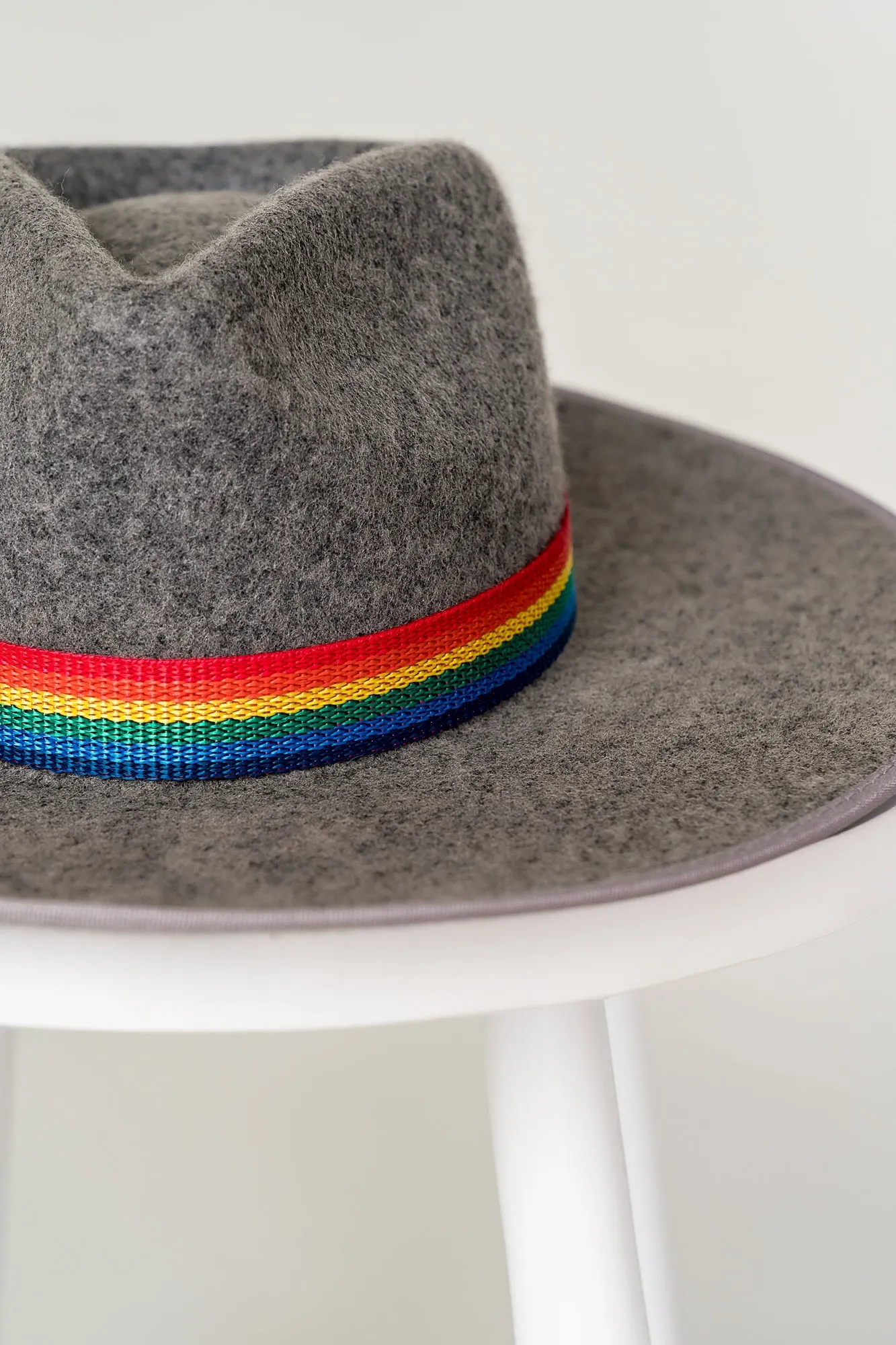 Tessa Stiff Brim Magic Rainbow Banded Hat