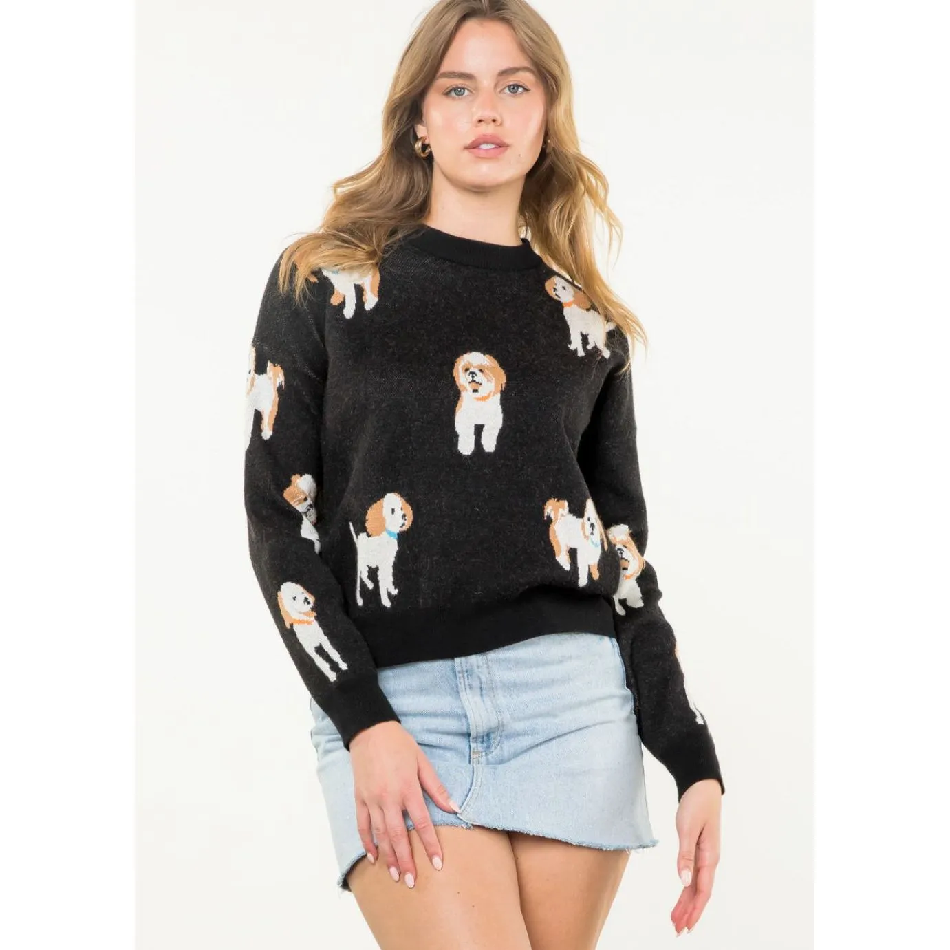 Trista Black Dog THML Sweater