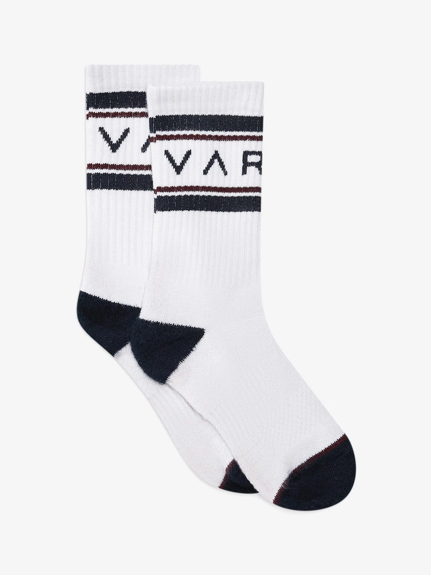 Varley Astley Active Sock - White/Blue Nights/Port - S/M