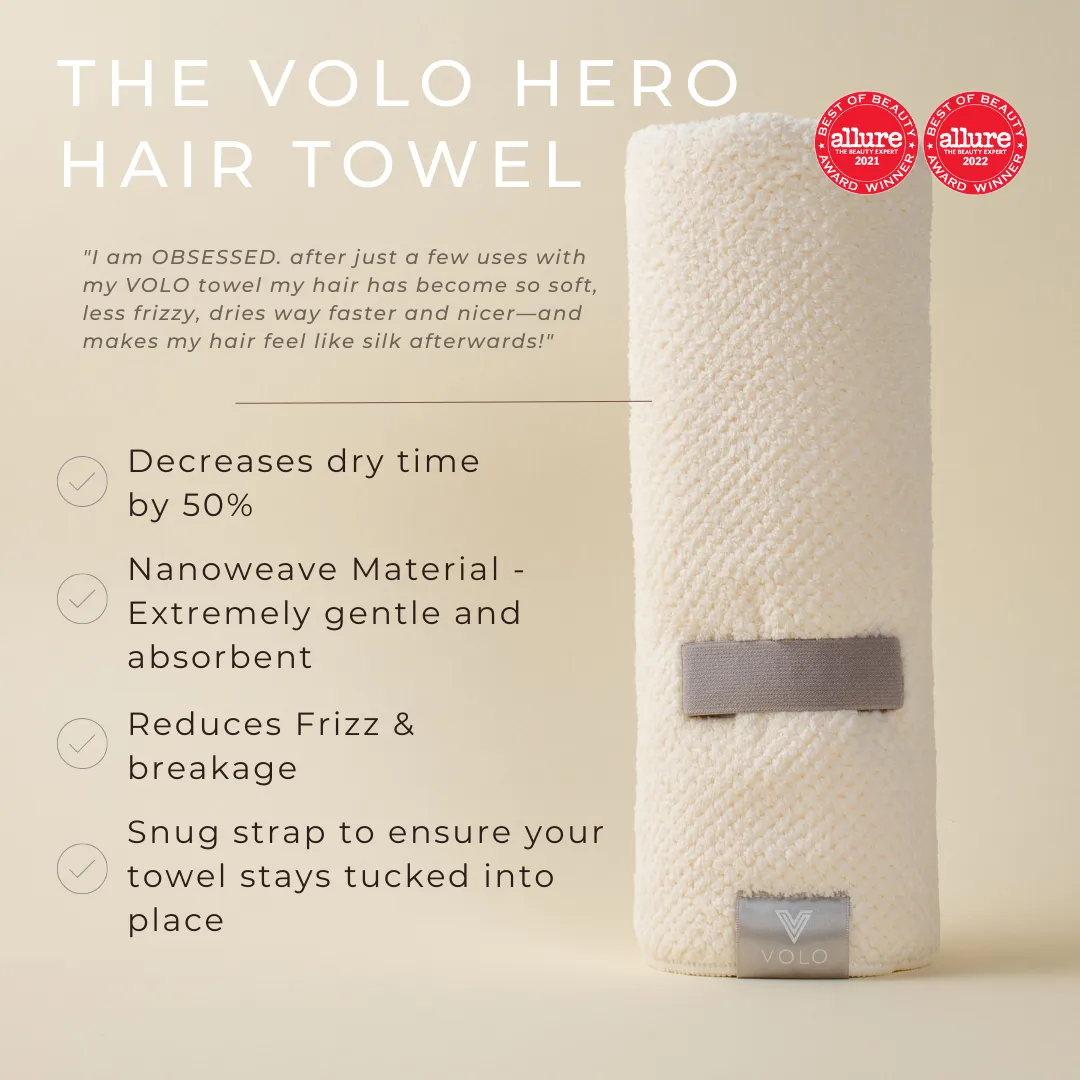 VOLO Hero Hair Towel & Headband Bundle