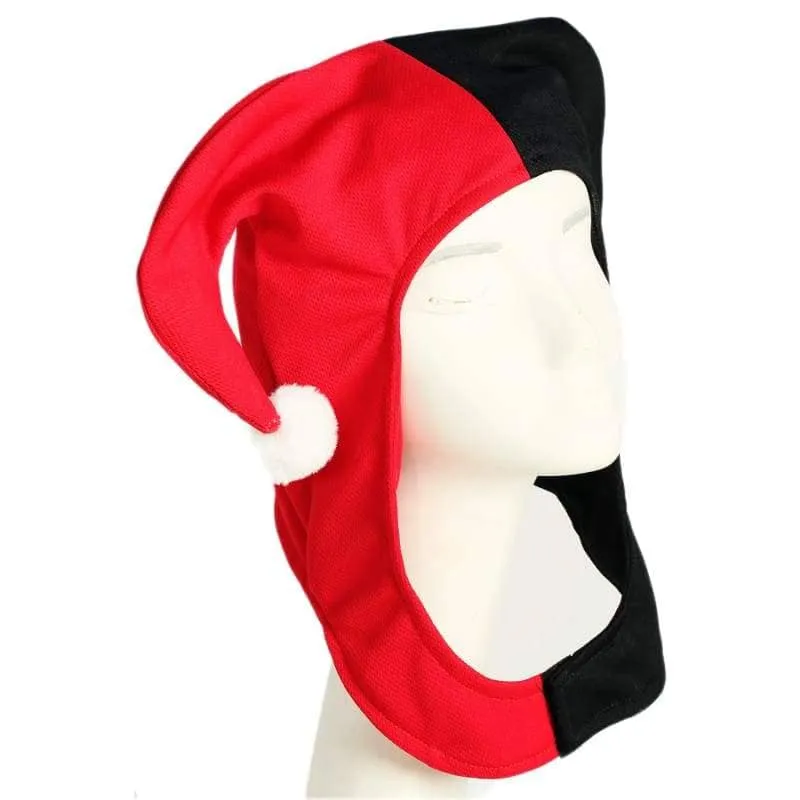 Xcoser Harley Quinn Classic Black Red Headwear Classic Hat Deluxe Cosplay Costume Accessories